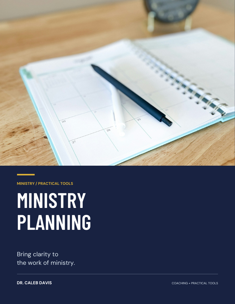 Ministry Planning workbook cover