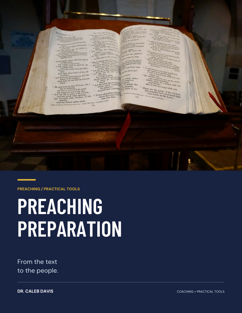 Preaching Preparation workbook cover